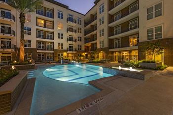 Night pool view